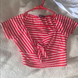 Red Shein crop top